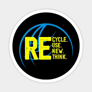 Recycle Reuse Renew Rethink Crisis Environmental Activism Magnet